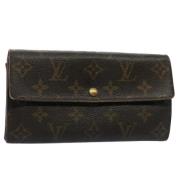 Pre-owned Canvas wallets Louis Vuitton Vintage , Brown , Dames