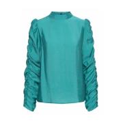 Bloes met lange mouwen en V-hals &Co Woman , Blue , Dames