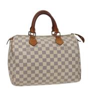 Pre-owned Canvas handbags Louis Vuitton Vintage , White , Dames