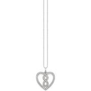 Infinity Hart Hanger Ketting Zilver Thomas Sabo , Gray , Dames