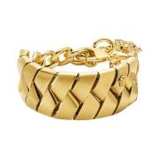 Gouden Metalen Armband Versace , Yellow , Dames