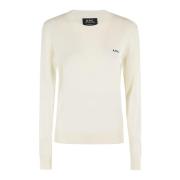 Round-neck Knitwear A.p.c. , Beige , Dames