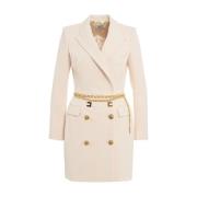 Witte Jurk Aw24 Elegante Stijl Elisabetta Franchi , White , Dames