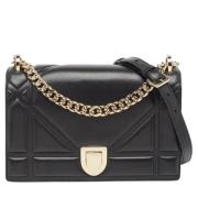 Pre-owned Leather shoulder-bags Dior Vintage , Black , Dames