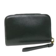 Pre-owned Leather clutches Louis Vuitton Vintage , Green , Dames