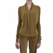 Korte Honey Viscose Wrap Cardigan Naska Rick Owens , Green , Dames