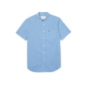 Blauw Shirt met Logo Zakje Lacoste , Blue , Heren