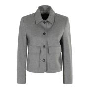 Modieuze Jas Seventy , Gray , Dames