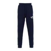 Blauwe Sportieve Broek met Logo Ralph Lauren , Blue , Heren