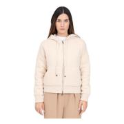 Witte Bomberjack Casual Herfst Winter Max Mara , Beige , Dames