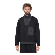 Zwarte Half-Zip Sweatshirt Armani Exchange , Black , Heren