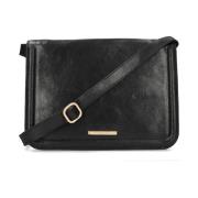 Metallic Crossbody Tas Alaya Fred De La Bretoniere , Black , Dames