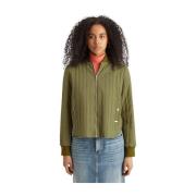 Omkeerbare Verticale Quilt Bomber Jas Scotch & Soda , Green , Dames