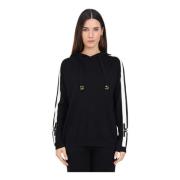 Zwarte Hoodie Casual Herfst Winter Elisabetta Franchi , Black , Dames