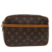 Pre-owned Canvas clutches Louis Vuitton Vintage , Brown , Dames