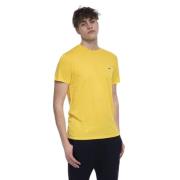 Gele T-shirt Pima Katoen Klassieke Pasvorm Lacoste , Yellow , Heren