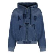 Denim Hooded Jacket Axel Arigato , Blue , Heren