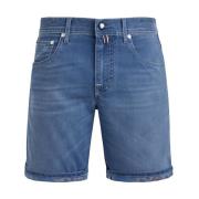 Tropische Schildpadden Denim Bermuda Shorts Vilebrequin , Blue , Heren