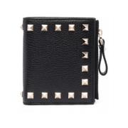 Zwarte Portemonnee met Rockstud Detailing Valentino Garavani , Black ,...