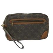 Pre-owned Canvas clutches Louis Vuitton Vintage , Brown , Dames