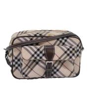 Pre-owned Polyester shoulder-bags Burberry Vintage , Beige , Dames