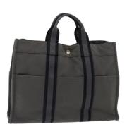 Pre-owned Canvas handbags Hermès Vintage , Black , Dames