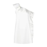 Elegante Off-White Jurk Msgm , White , Dames