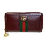 Pre-owned Leather wallets Gucci Vintage , Brown , Dames