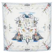 Pre-owned Silk scarves Burberry Vintage , White , Dames