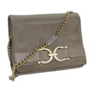 Pre-owned Leather shoulder-bags Salvatore Ferragamo Pre-owned , Beige ...