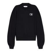 Sweatshirt met logo Off White , Black , Dames