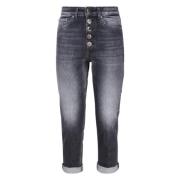 Koons Loose Fit Enkel Lengte Jeans Dondup , Blue , Dames