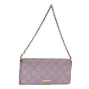 Pre-owned Leather wallets Gucci Vintage , Purple , Dames