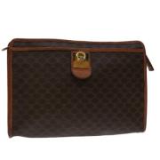 Pre-owned Leather clutches Celine Vintage , Brown , Dames