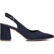 Elegante Slingbacks met Denimstructuur Notre-v , Blue , Dames