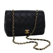 Pre-owned Leather chanel-bags Chanel Vintage , Black , Dames