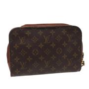 Pre-owned Canvas clutches Louis Vuitton Vintage , Brown , Dames