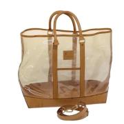 Pre-owned Vinyl totes Louis Vuitton Vintage , Beige , Dames