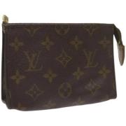 Pre-owned Canvas pouches Louis Vuitton Vintage , Brown , Dames