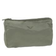 Pre-owned Nylon pouches Prada Vintage , Gray , Dames