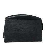 Pre-owned Leather clutches Louis Vuitton Vintage , Black , Dames