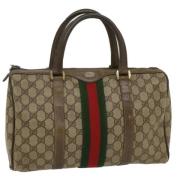 Pre-owned Canvas travel-bags Gucci Vintage , Beige , Dames