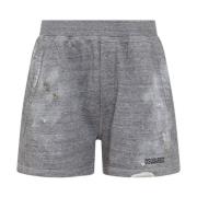 Grijze Katoenen Shorts Ss22 Dsquared2 , Gray , Heren