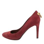 Pre-owned Suede heels Louis Vuitton Vintage , Red , Dames