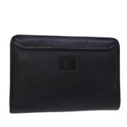 Pre-owned Leather clutches Burberry Vintage , Black , Dames