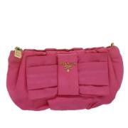 Pre-owned Nylon pouches Prada Vintage , Pink , Dames