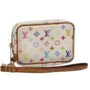 Pre-owned Canvas pouches Louis Vuitton Vintage , White , Dames