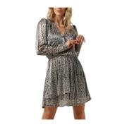 Luipaard Glanzende Omslagjurk Alix The Label , Gray , Dames