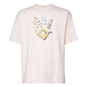 Katoenen T-shirt met Print, Roomwit Drole de Monsieur , White , Heren