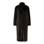 Furrybbcasala Coat Donkerbruin Bruuns Bazaar , Brown , Dames